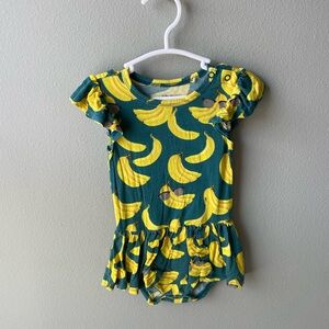 Posh Peanut Bananas Bamboo Bodysuit Twirl Dress